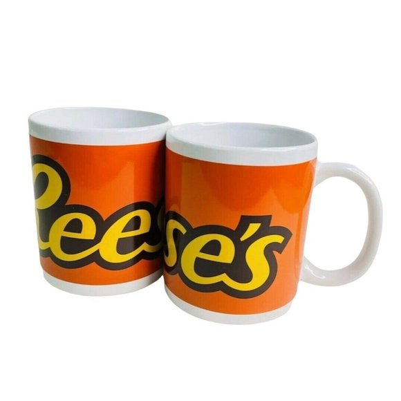 2 Reese's Peanut Butter Cup Coffee Mug Tea Set Galerie 12 oz No Cracks or Chips - Picture 1 of 5